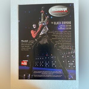 Washburn Black Diamond Limited Edition Guitar KISS Paul Stanley ad